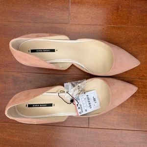 Pink Suede Zara Kitten Heels (Brand New w/ Tags)